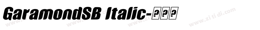 GaramondSB Italic字体转换